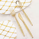 Gold Sparkly Modern Plastic Silverware Set, Heavy Duty Disposable Knife, Fork & Spoon Set