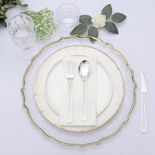Convenient and Stylish Silver Disposable Flatware