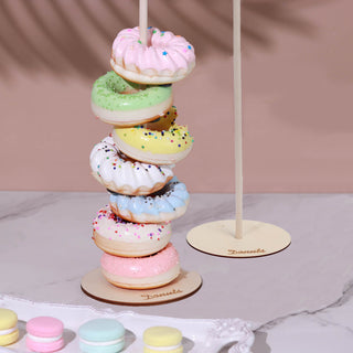 Elegant White Donut Bar Display Stand for Wedding Party
