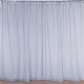 Dusty Blue Sheer Curtain Panels for Elegant Home and Event Decor