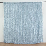 8ftx8ft Dusty Blue 3D Leaf Petal Taffeta Fabric Event Curtain Drapery, Photo Backdrop Panel 
