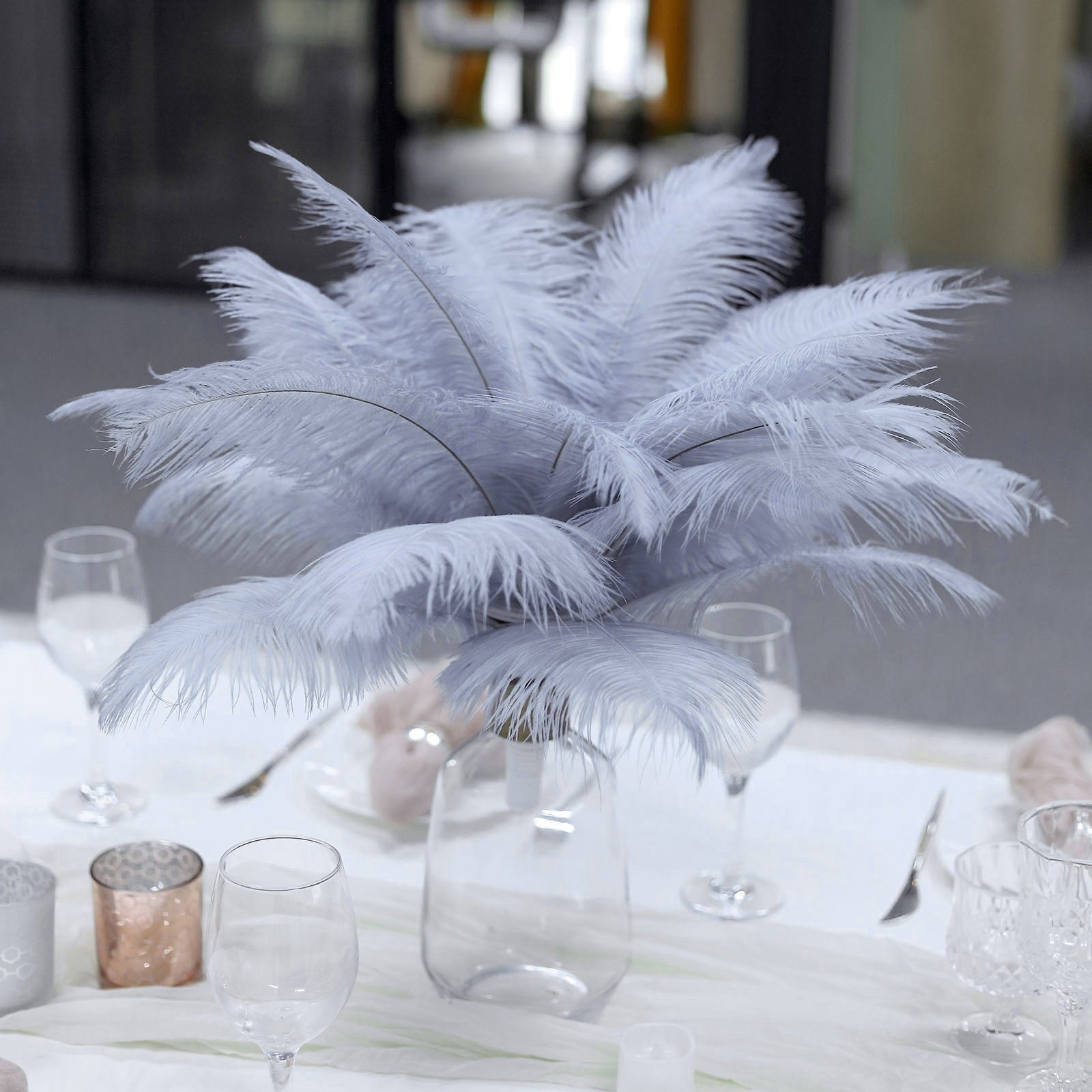 12 Pack | 13-15 Natural Plume Real Ostrich Feathers Vase Centerpiece -  Purple