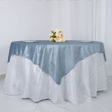 72x72Inch Dusty Blue Premium Velvet Table Overlay, Square Tablecloth Topper