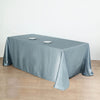 90x132Inch Dusty Blue Satin Seamless Rectangular Tablecloth