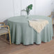 108inch Dusty Blue Linen Round Tablecloth | Slubby Textured Wrinkle Resistant Tablecloth