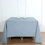 Dusty Blue Polyester Square Tablecloth 90x90 Inch