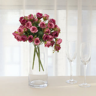 Elevate Your Décor with Dusty Rose Artificial Open Rose Flower Arrangements