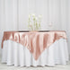 72" x 72" Dusty Rose Seamless Satin Square Tablecloth Overlay