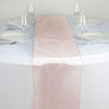 14x108inch Dusty Rose Organza Runner For Table Top Wedding Catering Party Decoration#whtbkgd
