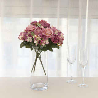 Add Elegance to Your Space with Dusty Rose Silk Peony Flower Arrangements