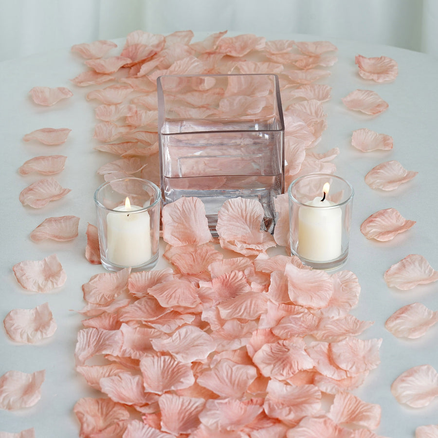 500 Pack | Dusty Rose Silk Rose Petals Table Confetti or Floor Scatters