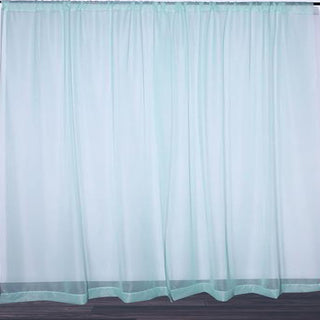 Dusty Sage Green Sheer Curtain Panels