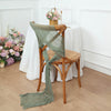 5 Pack | Dusty Sage Gauze Cheesecloth Boho Chair Sashes - 16inch x 88inch
