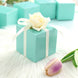 100 Pack | 3inch Easy DIY Turquoise Party/Shower Favor Candy Gift Boxes