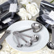 Engraved Silver Heart Measuring Spoon Set Wedding Party Favors, Free Gift Box & Thank You Tag