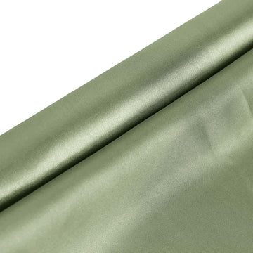 12"x10yd Dusty Sage Green Satin Fabric Bolt, DIY Craft Wholesale Fabric