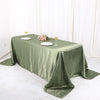 90x132inch Eucalyptus Sage Green Satin Seamless Rectangular Tablecloth