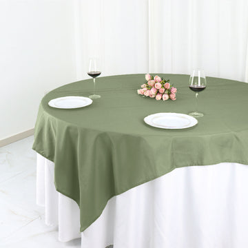 90"x90" Dusty Sage Green Seamless Square Polyester Table Overlay