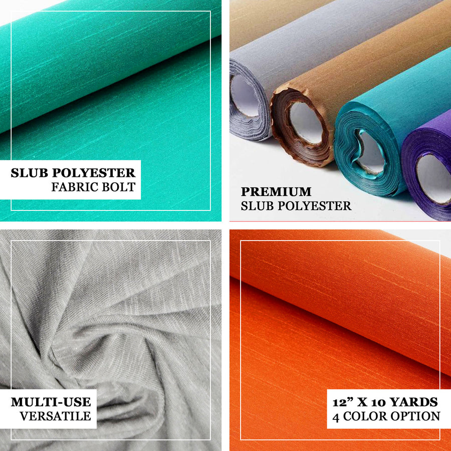 12"x10 Yards | Premium Slub Polyester Fabric | Hunter Green Bolt