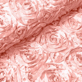 54inch x 4 Yards | Dusty Rose Satin Rosette Fabric By The Bolt, DIY Craft Fabric Roll#whtbkgd