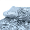 54Inchx4yd | Dusty Blue Satin Rosette Fabric By The Bolt, DIY Craft Fabric Roll