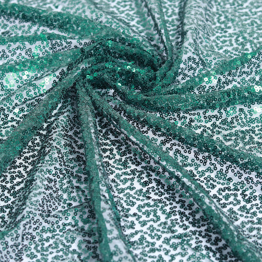 54inches x 4 Yards Hunter Emerald Green Premium Sequin Fabric Bolt, Sparkly DIY Craft Fabric Roll