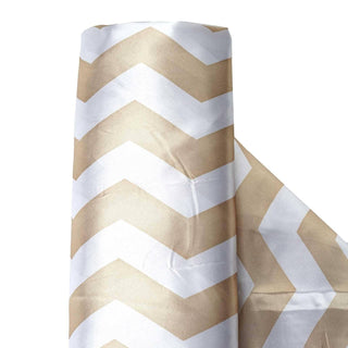 Create Stunning Event Decor with our Chevron Print Satin Fabric