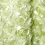 54 Inch x 4 Yards Tea Green 3D Rosette Satin Lace Fabric Roll, DIY Craft Fabric Bolt#whtbkgd