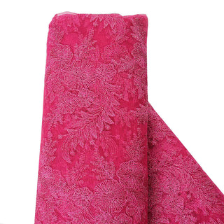 Transform Your Event with Fuchsia Floral Embroidered Lace