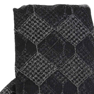 Black / Silver Buffalo Plaid Polyester Fabric for Event Decor