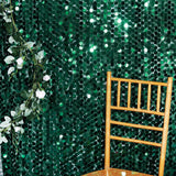 54inch x 4 Yards Hunter Emerald Green Big Payette Sequin Fabric Roll, Mesh Sequin Craft Fabric Bolt