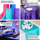 54inch x 10 Yards Purple Pintuck Taffeta Fabric Bolt, DIY Craft Fabric Roll