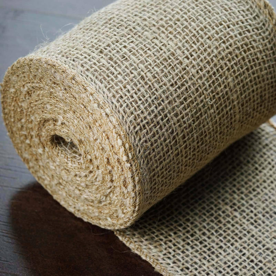 5Inchx10 Yards Natural Burlap Fabric Roll, Jute DIY Craft Fabric Bolt#whtbkgd