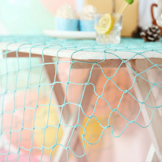Create a Coastal Oasis with Turquoise Cotton Decorative Fish Net