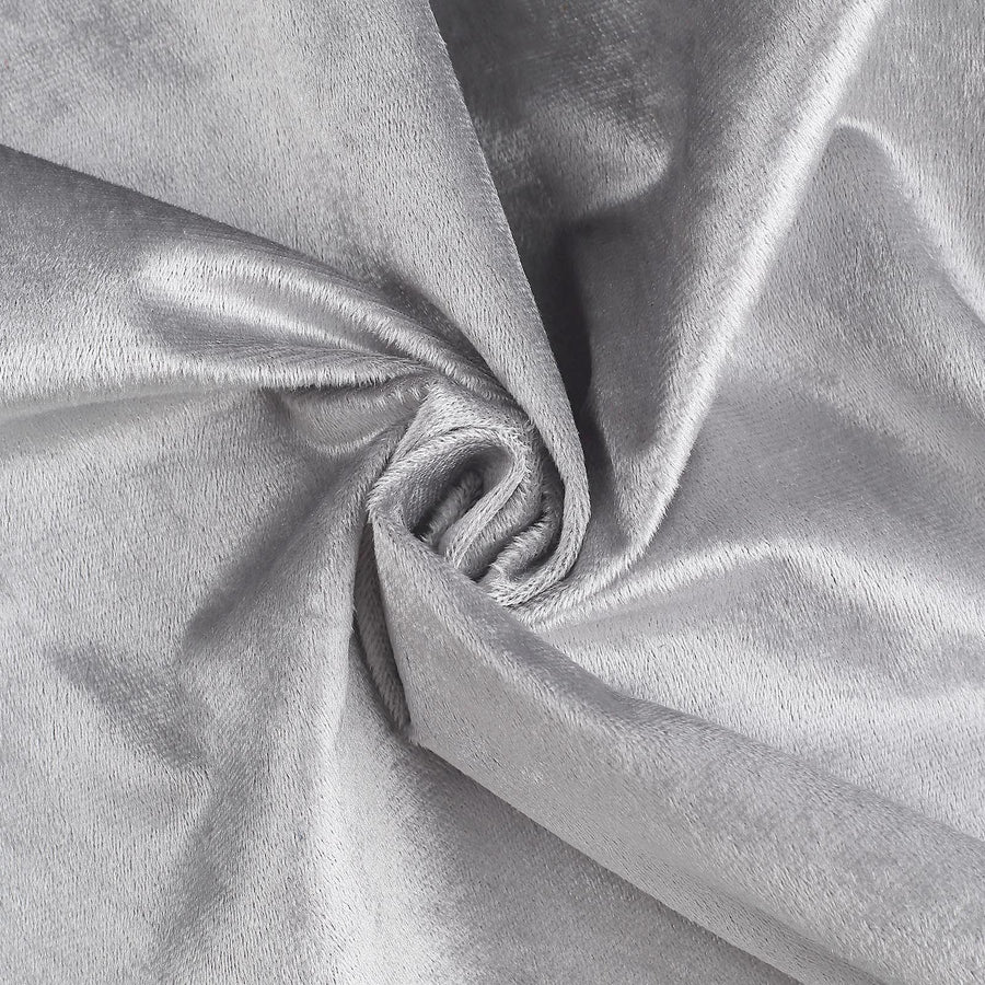 65inch x 5 Yards Silver Soft Velvet Fabric Bolt, DIY Craft Fabric Roll#whtbkgd
