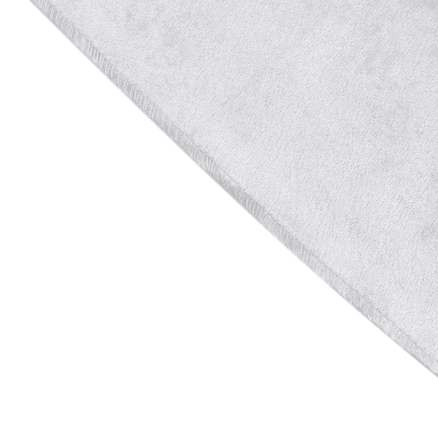 65inch x 5 Yards White Soft Velvet Fabric Bolt, DIY Craft Fabric Roll