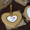 3inch Pre-Gift Wrapped Heart Shaped Picture Frame Wedding Favor, Unique Luggage Tag