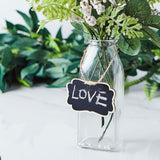 10 Pack | 2x3inch Mini Wooden Hanging Chalkboard Signs With Twine String and Chalk