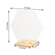 5 Pack | 5inch Clear / Gold Acrylic Hexagon Wedding Table Sign Holders, Number Stands