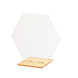 5 Pack | 5inch Clear / Gold Acrylic Hexagon Wedding Table Sign Holders, Number Stands#whtbkgd