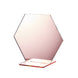 5 Pack | 5inch Blush / Rose Gold Acrylic Hexagon Wedding Table Sign Holders, Number Stands#whtbkgd