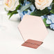 5 Pack | 5inch Blush / Rose Gold Acrylic Hexagon Wedding Table Sign Holders, Number Stands