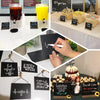 6 Pack | 6inch Mini Table Chalkboard Place Card Signs With Rustic Wood Base Stands