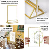 6 Pack | 5inch x 9inch Gold Frame Acrylic Freestanding Table Number Holders