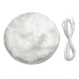 6 Pack | Metallic Silver 6inch Round Lame Fabric Party Favor Jar Covers DIY With Satin Tie String#whtbkgd