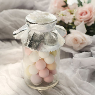 Elevate Your Event Decor with Metallic Silver Jar Covers