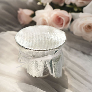 Add a Touch of Elegance with Metallic Silver Jar Covers