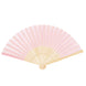 5 Pack Blush Asian Silk Folding Fans Party Favors, Oriental Folding Fan Favors#whtbkgd