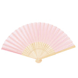 5 Pack Blush Asian Silk Folding Fans Party Favors, Oriental Folding Fan Favors#whtbkgd