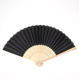 5 Pack Black Asian Silk Folding Fans Party Favors, Oriental Folding Fan Favors#whtbkgd